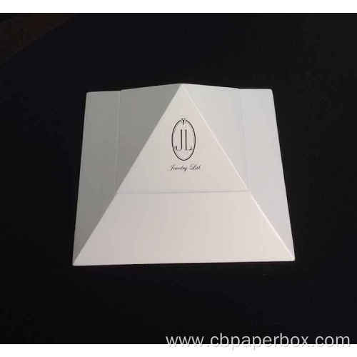 Pyramid Gift Wooden Box For Ring Logo Custom